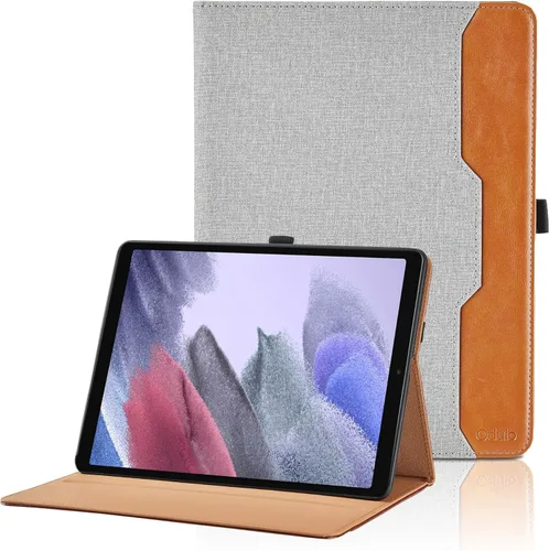 Vista 25 de Funda para Samsung Galaxy Tab A7 de 10,4 pulgadas 2020 (SM-T500/T505/T507) - Funda de piel sintética con función atril y bolsillo, función de Azul