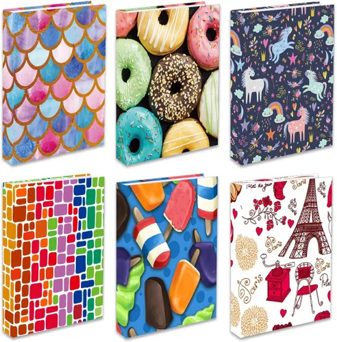 Paquete de 6 fundas elásticas para libros, fundas de libro jumbo para libros de texto de tapa dura de hasta 9 x 11 pulgadas, reutilizables, lavables