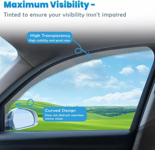 Vista 4 de in-Channel Window Visors Rain Guards Compatible with Chevy Equinox 2018 2019 2020 2021 2022 2023 2024, Sun Shields Window Deflector, 4pcs