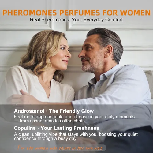 Vista 2 de Perfume de feromonas para mujer, perfume de vainilla ámbar, vainilla Nocturne Elixir de larga duración para mujer, Eau Fraiche de tamaño de viaje