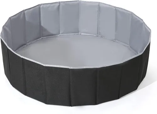 Pozo de pelotas para bebés, bebés, perros, gatos, bebés, niños, tienda de campaña plegable, corralito de juegos con bolsa de almacenamiento, Negro