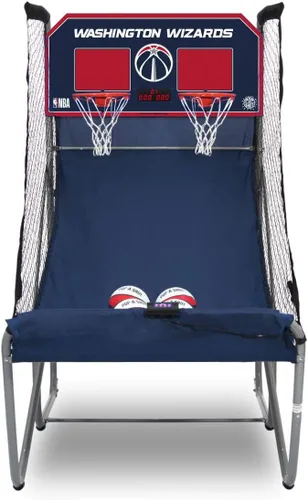Vista 34 de Pop-A-Shot - Home Dual Shot Arcade Basketball Game with NBA Graphics l Sensor Scoring l 16 Game Modes l 7 Balls l Foldable Storage l for All NBA Fans