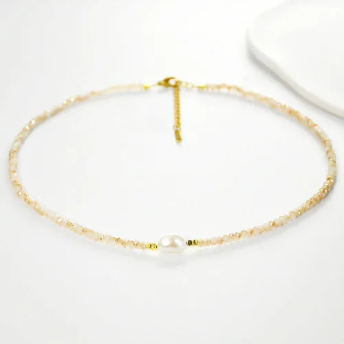 Vista 5 de Collares de cuentas de colores para mujer, collar de cuentas de cristal, collares de playa, collares bohemios para mujer, gargantilla de cuentas