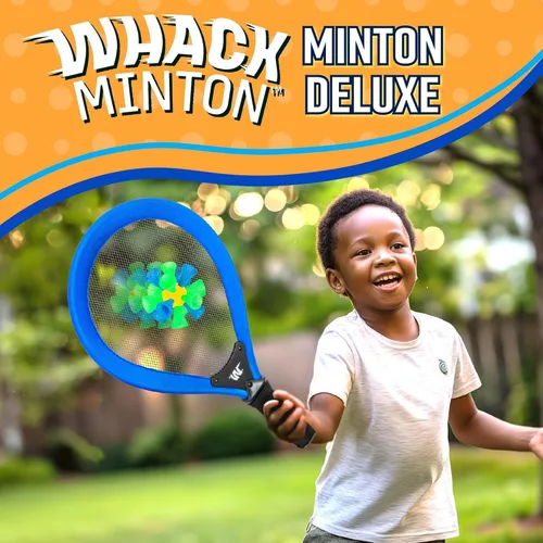 Vista 2 de Whackminton Outdoor Game Set - No Net Required! - Fun Racket Game for All Ages - Perfect Outdoor Sport for Park, Backyard, Lawn, Beach, Camping