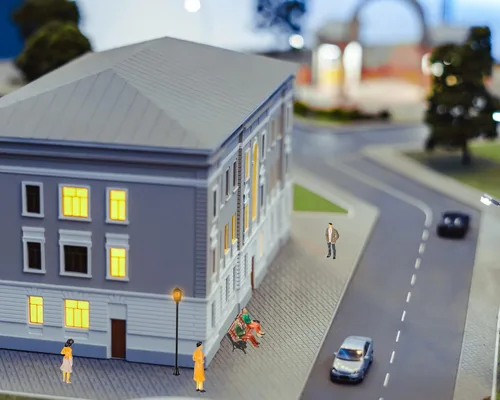 Vista 4 de Sratte 64 piezas de accesorios de escenario de tren modelo 1: 50 figuras pintadas a escala miniatura, figuras de personas, mini