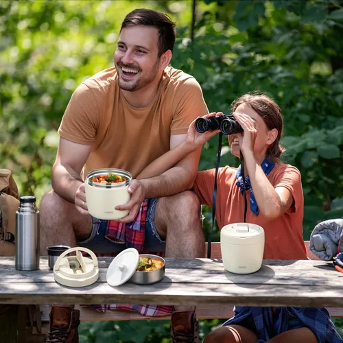 Vista 7 de wiwens Tarro térmico para alimentos calientes para adultos, 32 onzas, recipientes térmicos para sopa de almuerzo, boca ancha, aislamiento al vacío