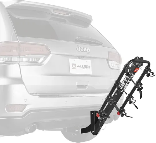 Vista 7 de Allen Sports Deluxe Soporte de enganche para 4 bicicletas (receptor de 2 pulgadas), color negro