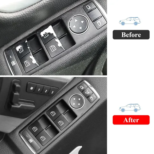 Vista 5 de Jaronx para cubiertas de botones del interruptor de ventana de Mercedes Benz, botones de interruptor de control de ventana eléctrica para Mercedes