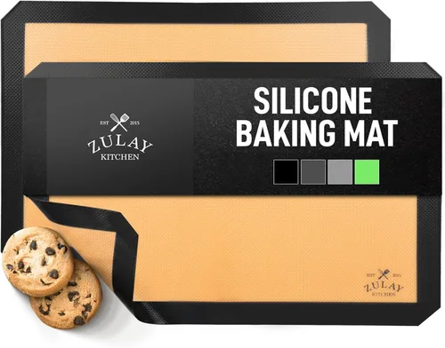 Vista 15 de Zulay Kitchen Tapete de silicona para hornear, hoja de silicona antiadherente reutilizable para horno, 16.5 x 11.6 pulgadas, gris oscuro