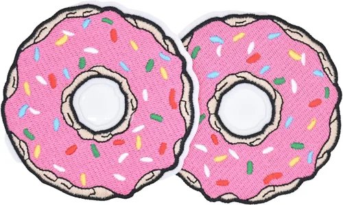 2 parches para planchar para ropa Parches bordados para planchar con tema de donas para ropa, mochilas, jeans, camisa, chaqueta, vestido, sombrero,
