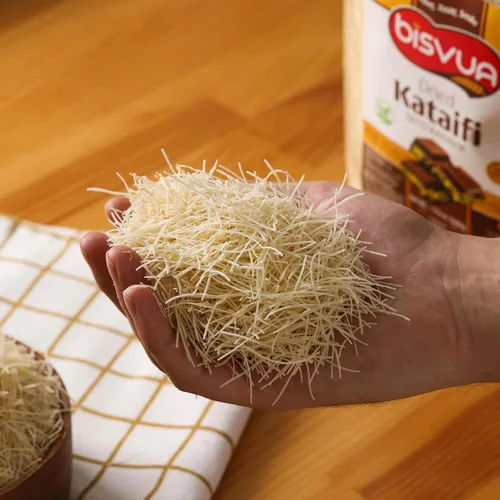 Vista 8 de BISVUA Kataifi seco a granel de 11.0 lbs (11 libras) - Perfecto para barra de chocolate viral Dubai rellenos de pistacho postres knafeh, kunafa