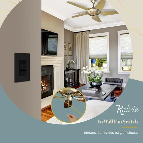 Vista 6 de TOPGREENER Kalide - Interruptor de control de velocidad del ventilador, interruptor de pared de ventilador de 3 velocidades, polo único, 120 VAC, 60