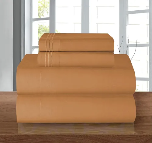 Vista 10 de Elegant Comfort - Juego de sábanas de microfibra de 1500 hilos de calidad hotelera prémium de 4 piezas - Resistente a arrugas, sábana bajera