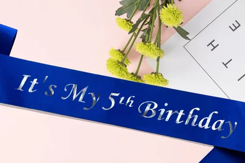 Tiara para cumpleaños, es mi juego de banda y corona de 5 cumpleaños para fiesta de cumpleaños de niñas