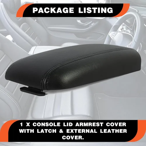 Vista 6 de Kojem Tapa de reposabrazos de consola central con pestillo compatible con 02-09 Trailblazer Envoy 03-08 Ascender 05-09 Saab 9-7x 02-04 Bravada 04-07