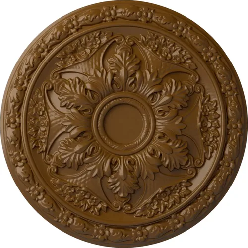 Vista 49 de Ekena Millwork CM20BLFCS Medallón de Techo Baile, 50.8cmOD x 1 5/8"P (se adapta a toldos hasta 3 1/4"), pintado a mano Flash Cobre