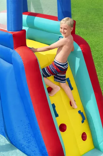 Vista 5 de H2OGO! Waterfall Waves Kids Inflatable Water Park with Heavy-Duty Blower Ondas de cascada