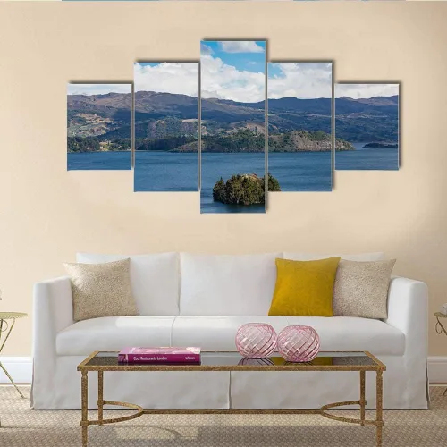 Tota Lake Boyaca - Pintura en lienzo para sala de estar, varios paneles giclée, impresiones sobre lienzo, arte moderno, decoración del hogar,