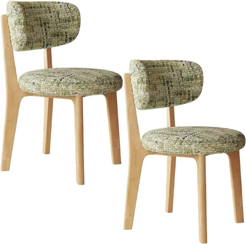 Vista 58 de YVYKFZD Solid Wood Dining Chairs, Armless Dining Room Chair Set, Upholstered Kitchen Chairs, Living Room Chair with Removable Fabric Seat Cushion