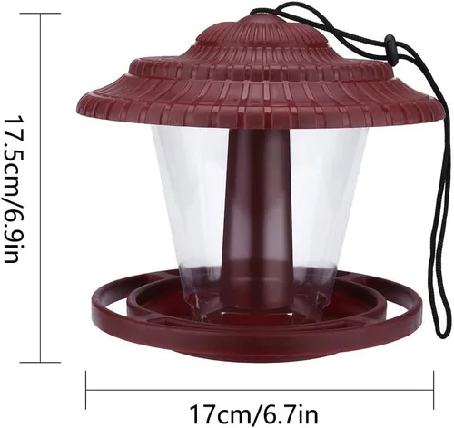 Vista 5 de Comedero para pájaros para exteriores, comedero colgante para pájaros a prueba de ardillas, semillas de aves silvestres para comederos exteriores
