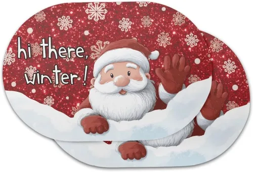 Vista 27 de Blue Flower Dining Table Mats Set of 2 Hummingbird Heat Resistant Placemats Washable and Wipeable Non Slip Place Mat, Waterproof Modern Dining Table