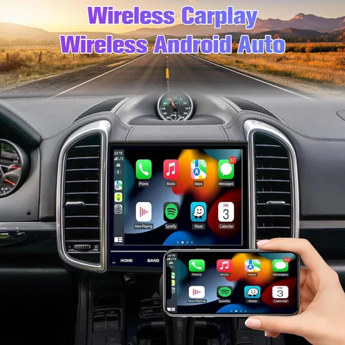 Vista 3 de Radio para Porsche Cayenne 2011-2015: Unidad principal del sistema Android estéreo del coche 128G con Bluetooth AM FM Wireless Carplay Auto