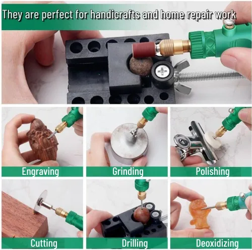 Vista 3 de Pilipane Juego de herramientas eléctricas de lijado de 5 engranajes, mini herramienta giratoria inalámbrica, herramienta de molienda de motor