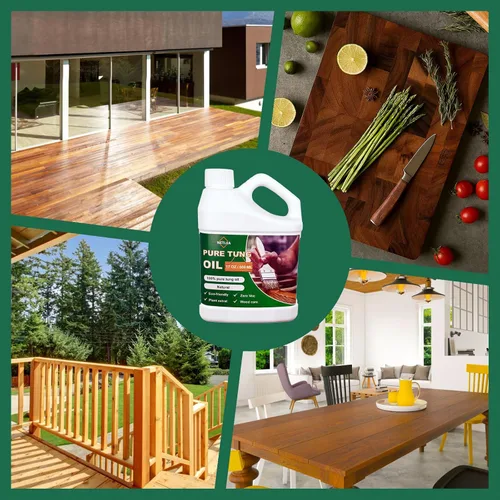 Vista 7 de 1 galón de 100% aceite de tung puro para acabado de madera - Seguro para alimentos para encimeras, muebles y pisos - Acabado de aceite de tung 100%
