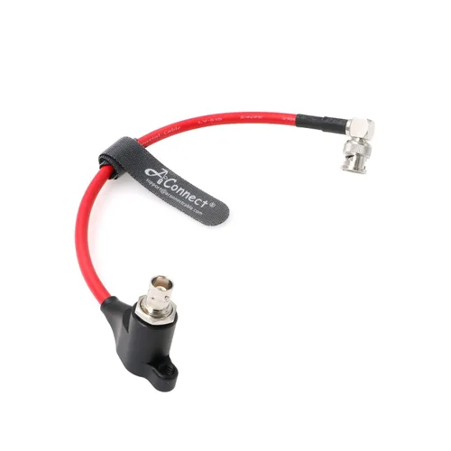 Vista 8 de SDI-Protector-Cable para aisladores galvánicos RED-Komodo BNC macho a ángulo recto BNC hembra cable de alimentación 8 pulgadas/7.9 in azul