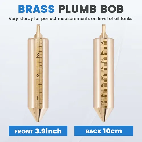 Vista 3 de YJINGRUI Cintas de medición de tanque de aceite de 33 pies/32.8 ft, a prueba de explosiones, cinta de medición de aceite de acero inoxidable