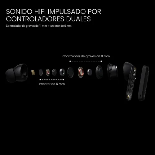 Vista 6 de Auriculares CMF Buds Pro 2 inalámbricos con dial inteligente, auriculares inalámbricos con cancelación de ruido híbrida de 50dB, Bluetooth 5.3