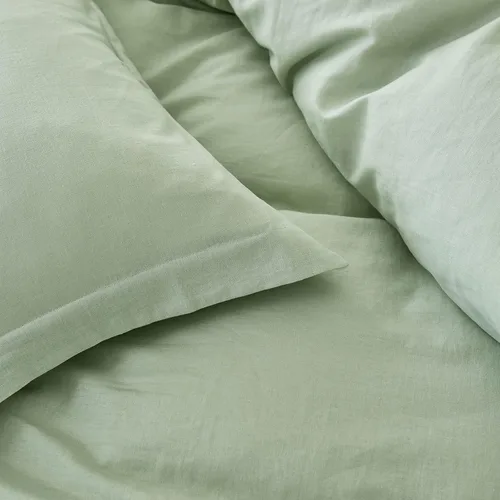 Vista 7 de Simple&Opulence Juego de funda de edredón de lino francés de 88 x 92 pulgadas, 3 piezas (1 funda de edredón, 2 fundas de almohada), mezcla de lino