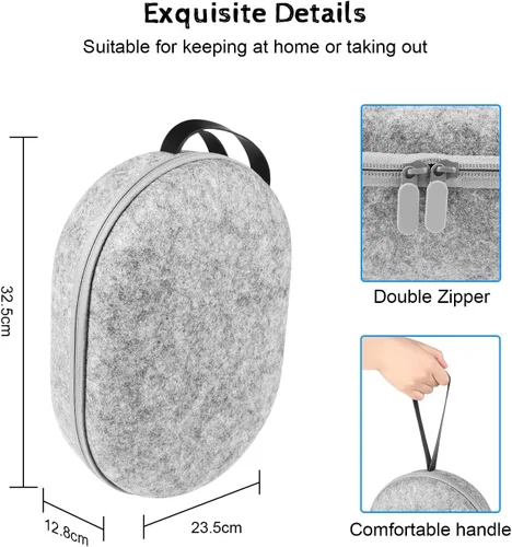 Vista 5 de Tyasoleil Carrying Case DESIGN for Meta Quest 3 Handle Bag for Oculus Quest 3 Head Strap Touch Controller, Waterproof Portable Protection - Travel