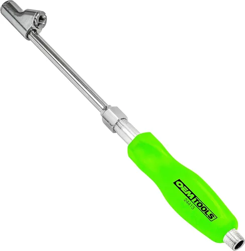 OEMTOOLS 24413 Boquilla de Aire de Doble Pie, Boquilla de Aire con Bloqueo de Inclinación para Inflado Seguro, Mango de Boquilla para Neumático con