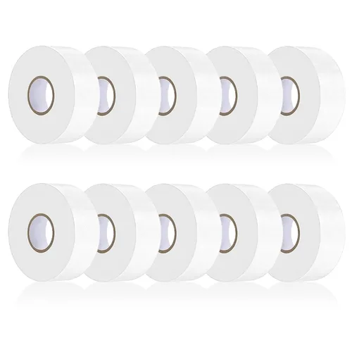 Vista 36 de Paquete de 6 cintas de señalización blanca, rollo de marcado de neón de cinta de plástico no adhesiva, 1"*600 pies, cinta de marcado para marcado