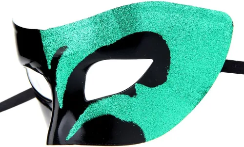 Vista 6 de IETANG - Antifaces venecianos para parejas, baile de máscaras, accesorios de disfraz o fiesta, 1 par