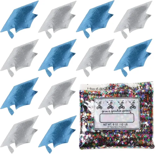 Vista 46 de Confetti Grad Cap Negro, Azul Marino Combo - 2 bolsas de media onza (1 oz)
