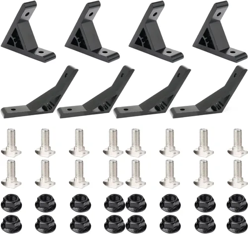 Vista 28 de 8 Piezas Extrusión de Aluminio 2020 Soporte de Esquina con Ranura T Serie 20 Hardware Extruido Conector Triple de 3 Vías con Tornillo de Fijación