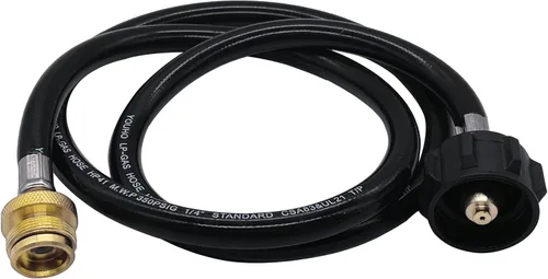 YOUHO Manguera adaptadora de propano de 4 pies de repuesto de convertidor de 1 lb a 20 lb para conexiones de tanque QCC1/Type1 para tanque LP tipo 1