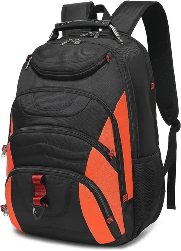 Vista 24 de Mochila para laptop Boavan para hombres (Negro, 15.6), Rosa(Amour Pink), Elegante