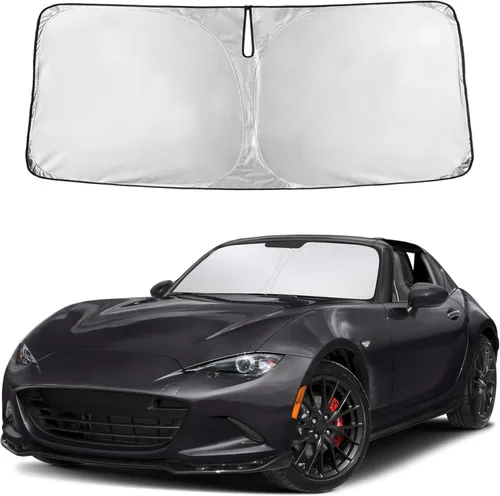 Vista 250 de EcoNour - Parasol plegable para parabrisas de Toyota Tacoma 2016-2025 2026, accesorios para camioneta de 2 puertas y 4 puertas, protector de visera