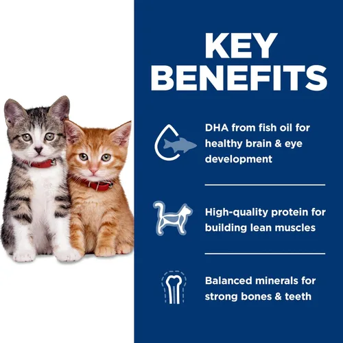 Vista 4 de Hill's Science Diet Kitten, Kitten Premium Nutrition, Alimento seco para gatos, sin maíz, trigo, pollo con soja y arroz integral, bolsa de 3.5 libras