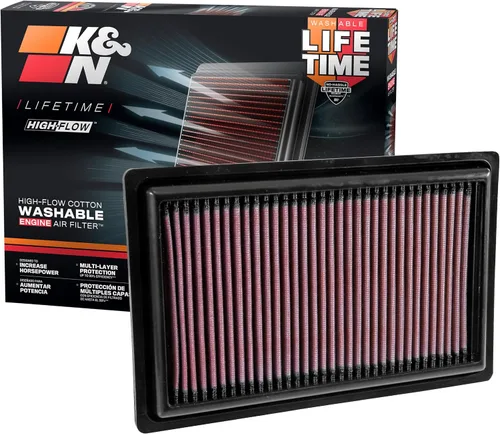 K&N Filtro de aire de alto flujo original de por vida para motor: Aumenta la potencia: Premium, lavable: Compatible con MERCEDES BENZ 2013-2021: