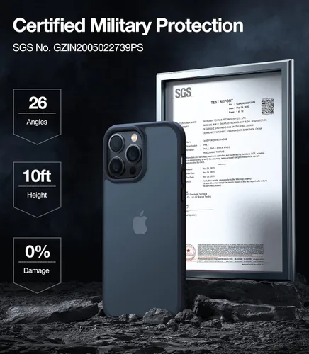 Vista 4 de TORRAS Originfit - Fundas negras y a prueba de golpes para iPhone 14 Pro