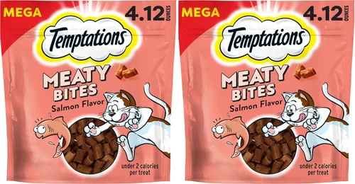 Vista 12 de Temptations Meaty Bites - Golosinas sabrosas y suaves para gatos, sabor a pollo, bolsa de 4.12 onzas