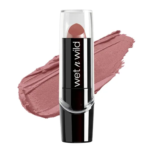 Vista 13 de wet n wild - Lápiz labial con acabado sedoso, color labial hidratante rico y acumulable, formulado con vitaminas A, E y macadamia para una Un breve
