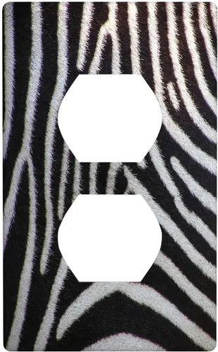 Vista 30 de Placa de interruptor de luz con estampado de leopardo de 1 banda, placa de pared basculante individual, placa decorativa eléctrica GFCI