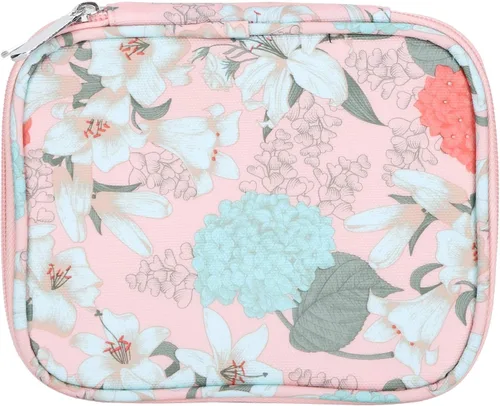 GLOGLOW Estuche de gancho de ganchillo, organizador de viaje de doble cara con cremallera para agujas de ganchillo y otros accesorios de tejer