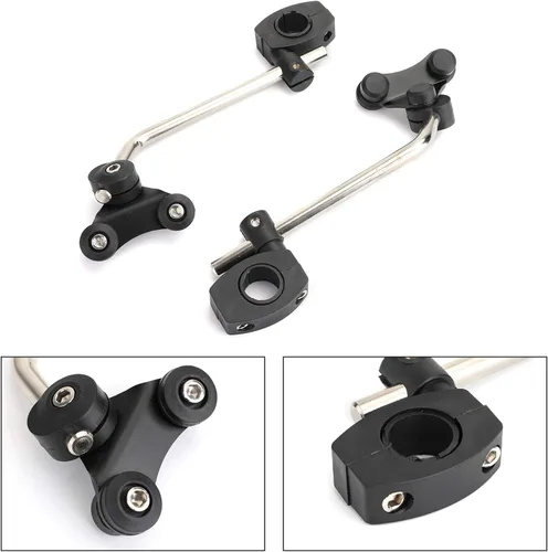 Vista 9 de Areyourshop Soporte universal de montaje para parabrisas de motocicleta de 7/8 de pulgada, 0.866 in, soporte estándar para manillar, abrazadera