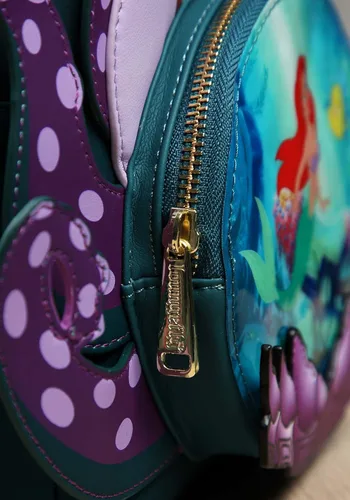 Vista 8 de Loungefly Disney Villains Scene Ursula Crystal Ball - Bolsa de hombro para mujer, doble correa, talla única